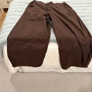 Zara poplin wide leg pants